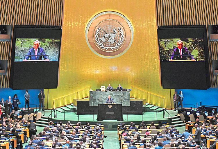 UN-Generalsekretär António Guterres eröffnete am Dienstag die 78. UN-Generalversammlung
