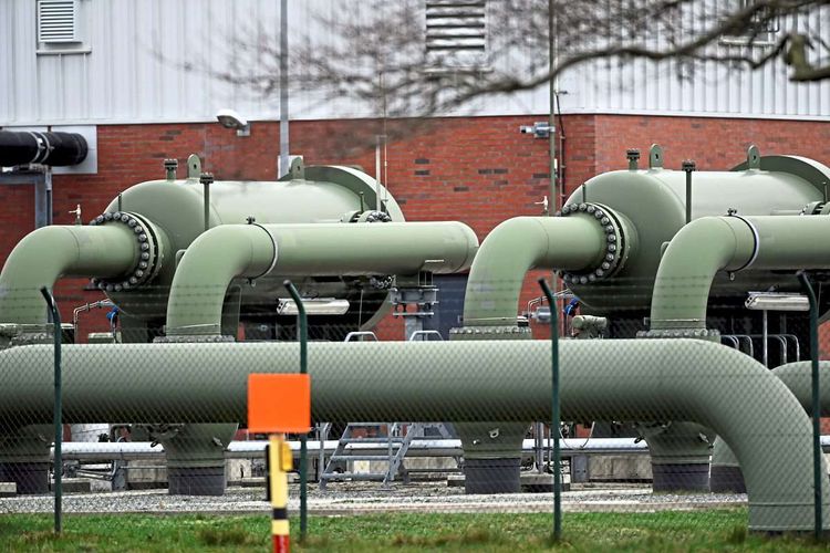 Bild einer Gas-Piepline in Embsen, Deutschland