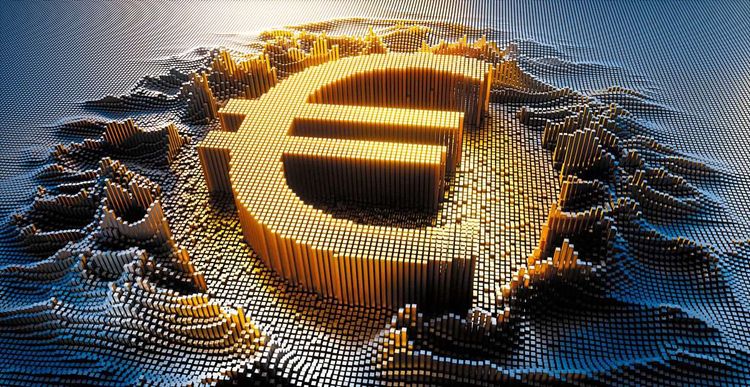 Symbolbild von einem digitalen Euro