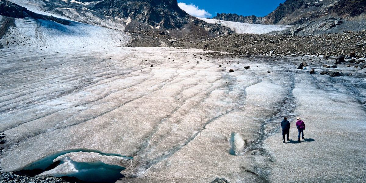 Der Jamtaler Gletscher schmilzt seinem baldigen Ende entgegen