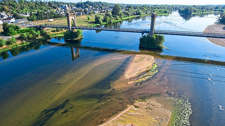 Loire Fluss Frankreich Trockenheit Dürre Klimawandel