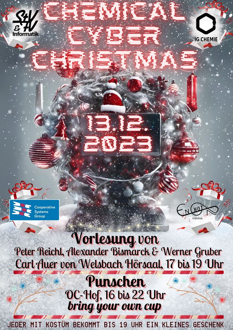 Das Plakat für die Chemical Cyber Christmas-Vorlesung.