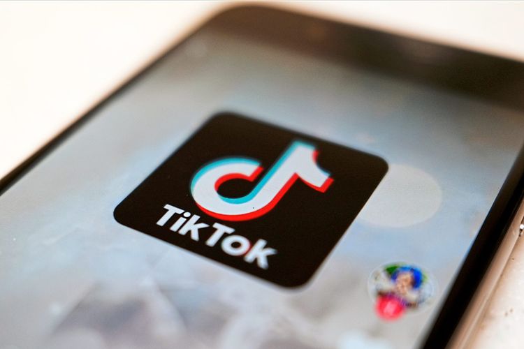 Das TikTok-Logo wird auf dem Bildschirm eines Smartphones angezeigt