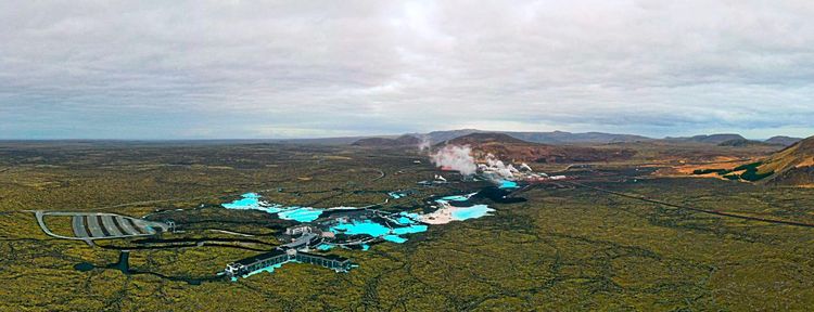 Blaue Lagune, Island, Vulkan