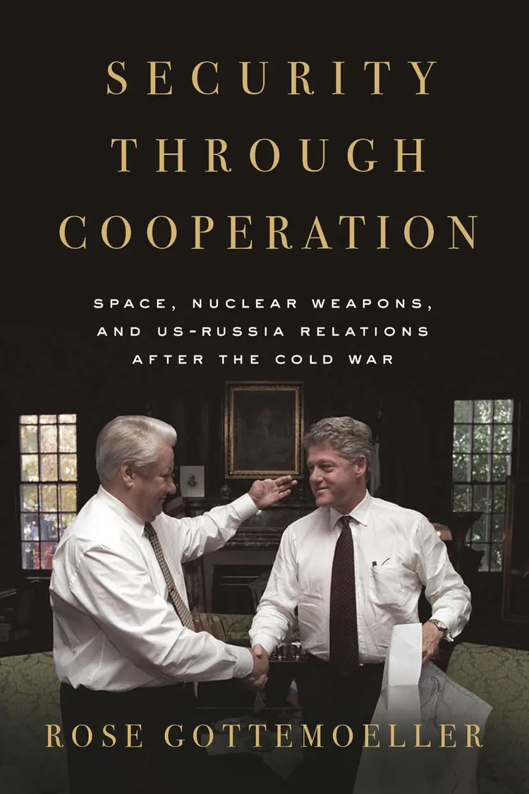 Buchcover mit Boris Jelzin und Bill Clinton in einem Büro.