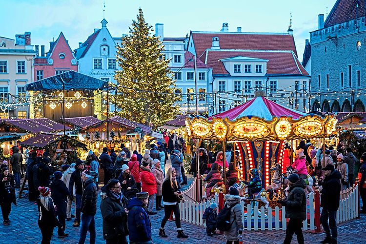 Weihnachtsmarkt in Tallinn, der Hauptstadt von Estland