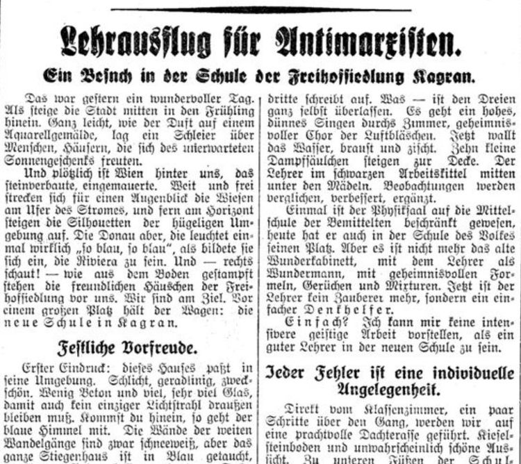 Zeitungsausschnitt mit Titel