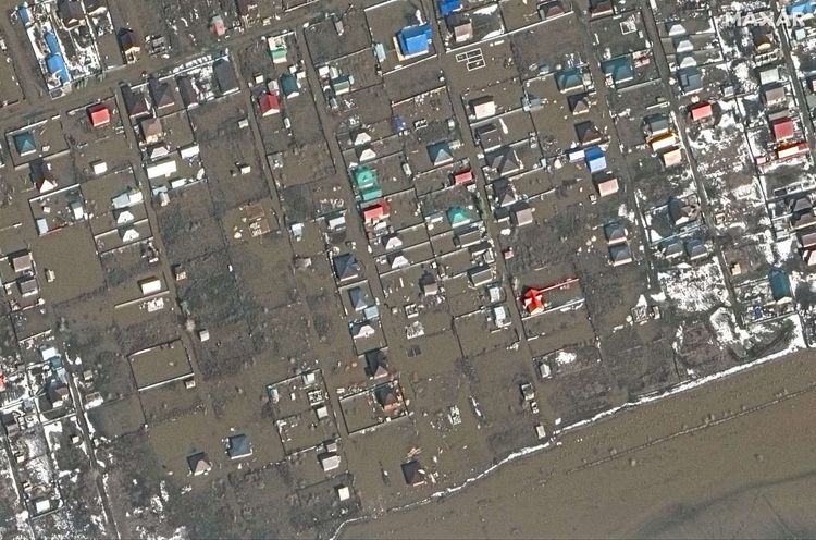 Satellitenbild Überschwemmung