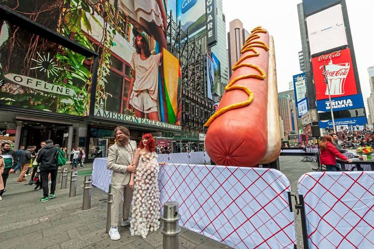Hotdogskulptur in New York