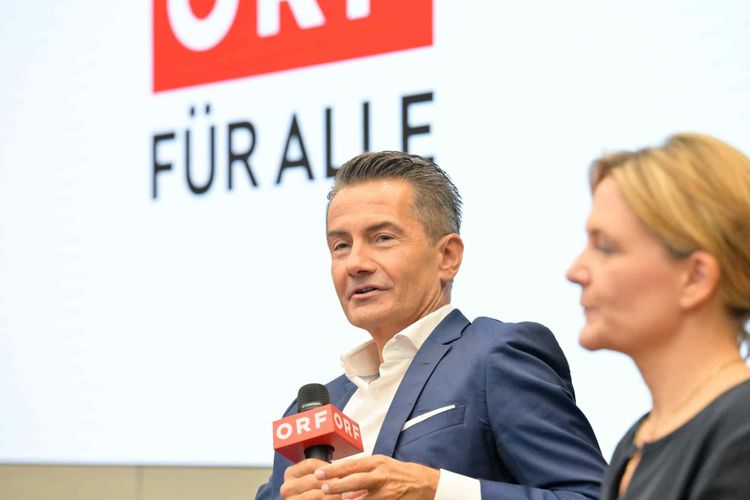 ORF-Generaldirektor Roland Weißmann und ORF-Programmdirektorin Stefanie Groiss-Horowitz präsentierten am Dienstag das neue ORF-Programm.