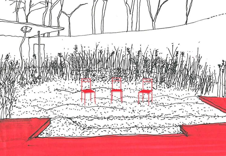 Holzdeck mit Meerwasser-Pool und Lagunenpflanzen: Im österreichischen Pavillon wird 2025 über innovatives Wohnen geredet werden.