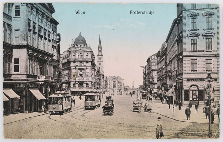 Praterstraße, historische Ansicht
