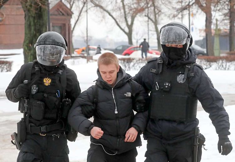 Russland, Widerstand, Polizei, Nawalny