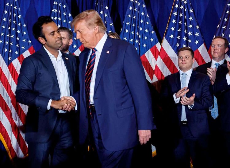 Vivek Ramaswamy unterstützt seit Jänner Donald Trump.