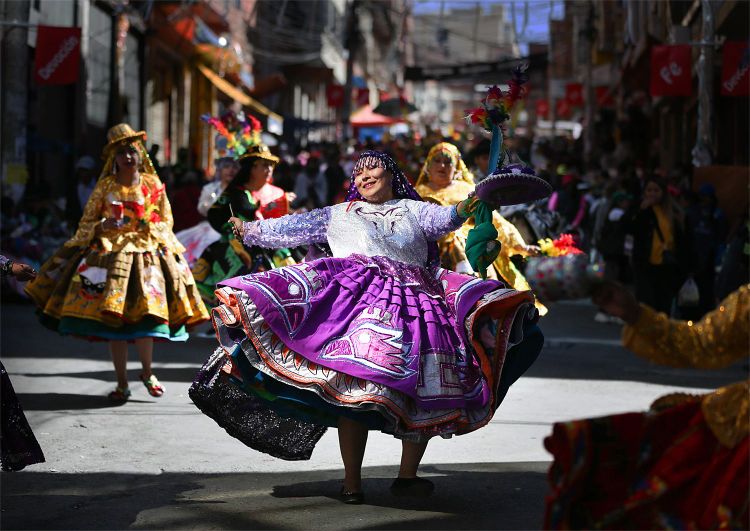 Tänzer in La Paz, Bolivien